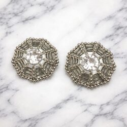 Boucles d’Oreilles Clips Vintage Toile d'Araignée E3178