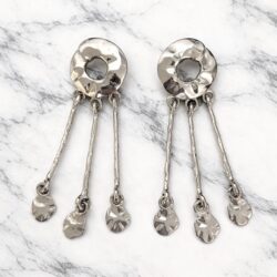 Boucles d’Oreilles Percées Vintage Frange E3284