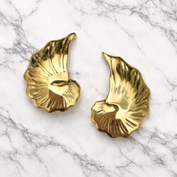 Boucles d’Oreilles Clips Vintage Feuille E3321