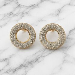 Boucles d’Oreilles Clips Vintage Rond E2712.