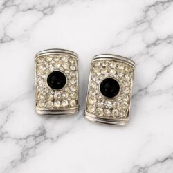Boucles d’Oreilles Clips Vintage Rectangle E2742.