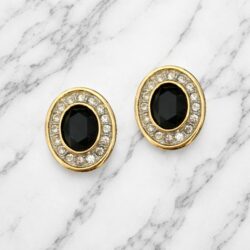 Boucles d’Oreilles Clips Vintage SPHINX Ovale E2185