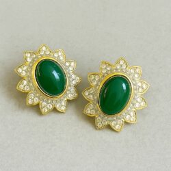 Boucles d'Oreilles Clips Vintage SPHINX Rosace E2808
