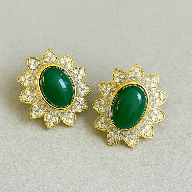 Boucles d'Oreilles Clips Vintage SPHINX Rosace E2808