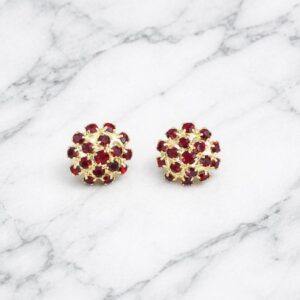 Boucles d’Oreilles Percées Vintage Rosace XE6652