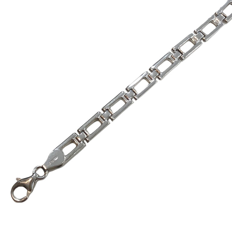 Bracelet Argent 925 Rhodié Rectangle BRA419
