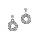 Boucles d’Oreilles Argent 925 Rhodié Rond B7714Z