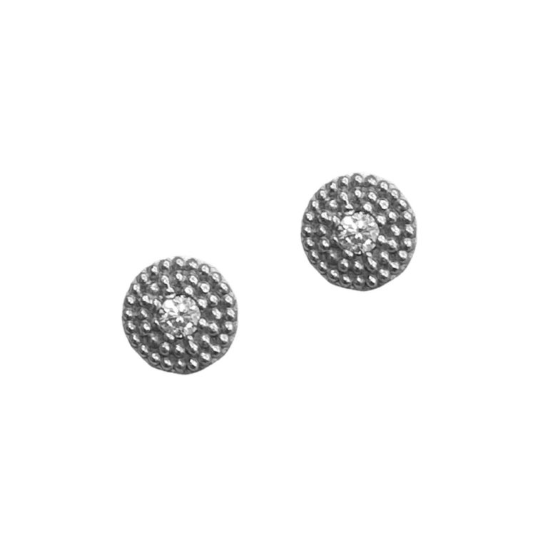 Boucles d’Oreilles Argent 925 Rhodié Rond BO505