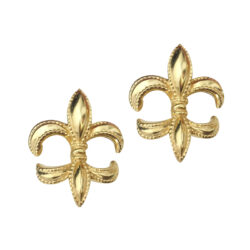 Boucles d’Oreilles Clips Vintage Fleur de Lys E4138