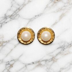 Boucles d’Oreilles Percées Vintage Rond 162