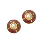 Boucles d'Oreilles Clips Vintage Rond E3978 Rond E3978