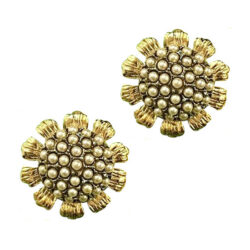 Boucles d’Oreilles Clips Vintage Fleur K5